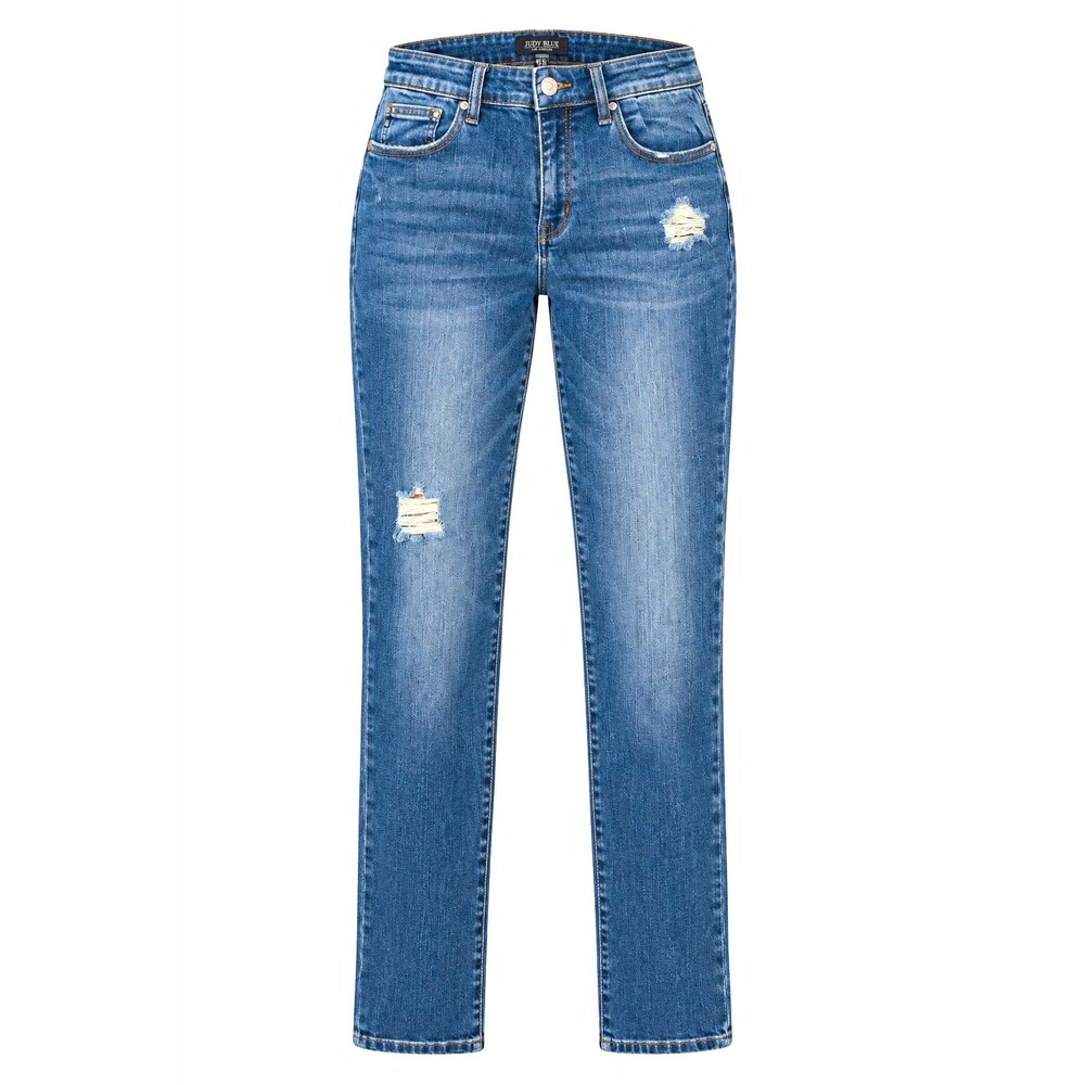 Judy Blue Skinny Jeans Women's Juniors Size 9 High Rise Distressed Medium Wash